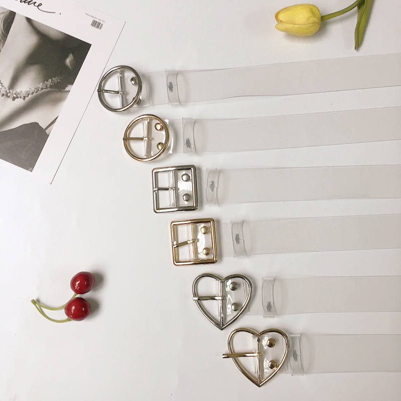 復古皮帶女簡約百搭韓國潮流時尚個性2018新款夏學生透明腰帶潮流