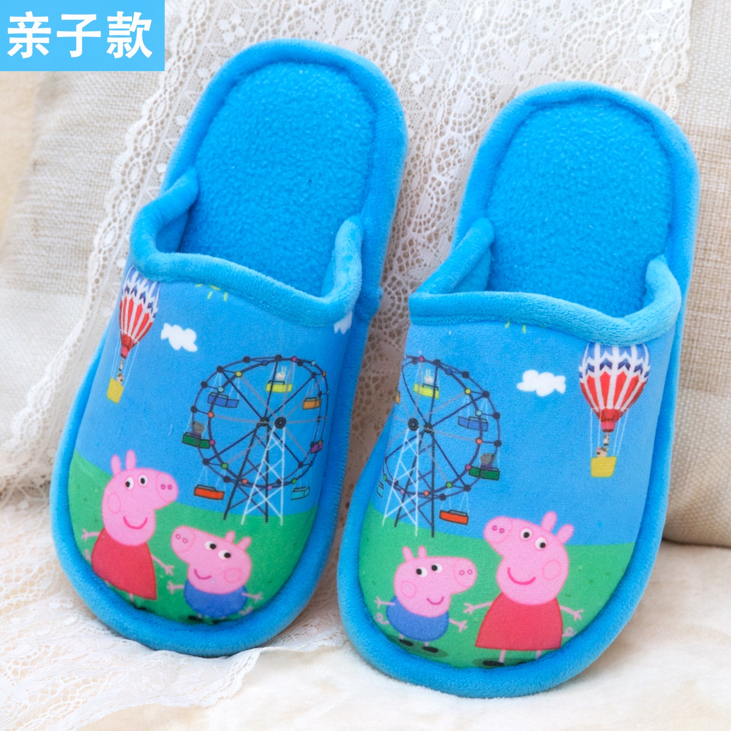 秋冬新品可愛卡通兒童男童女童幼兒棉拖鞋居家室內軟底防滑親子鞋