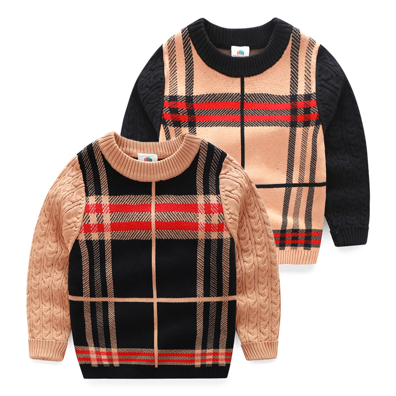 寶寶格子毛衣 秋冬裝韓版新款童裝男童裝兒童針織衫my-0783