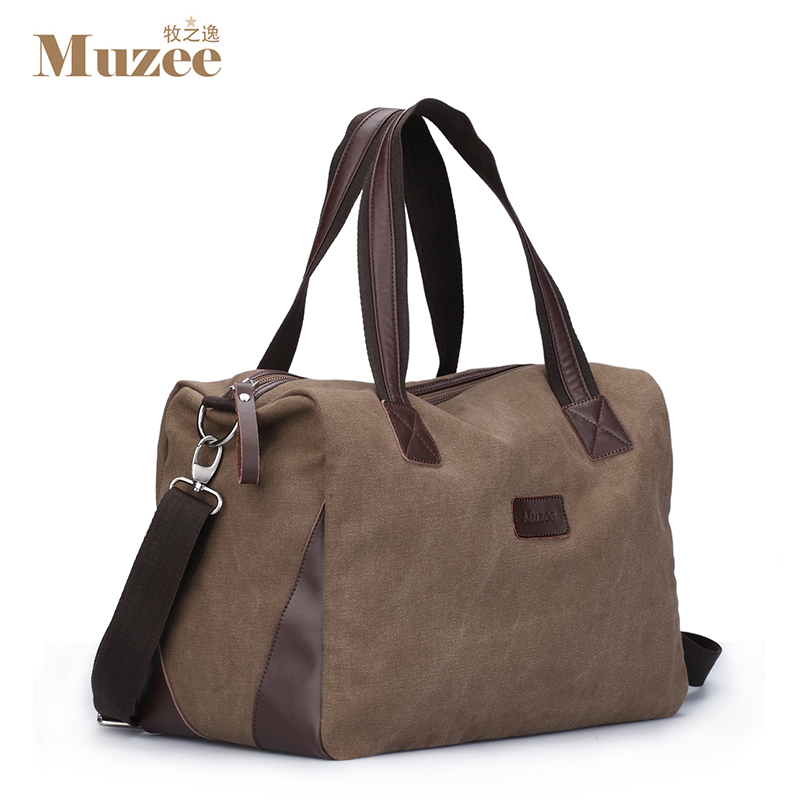 休閑帆布大包男女單肩手提旅行包行李包大容量旅游包